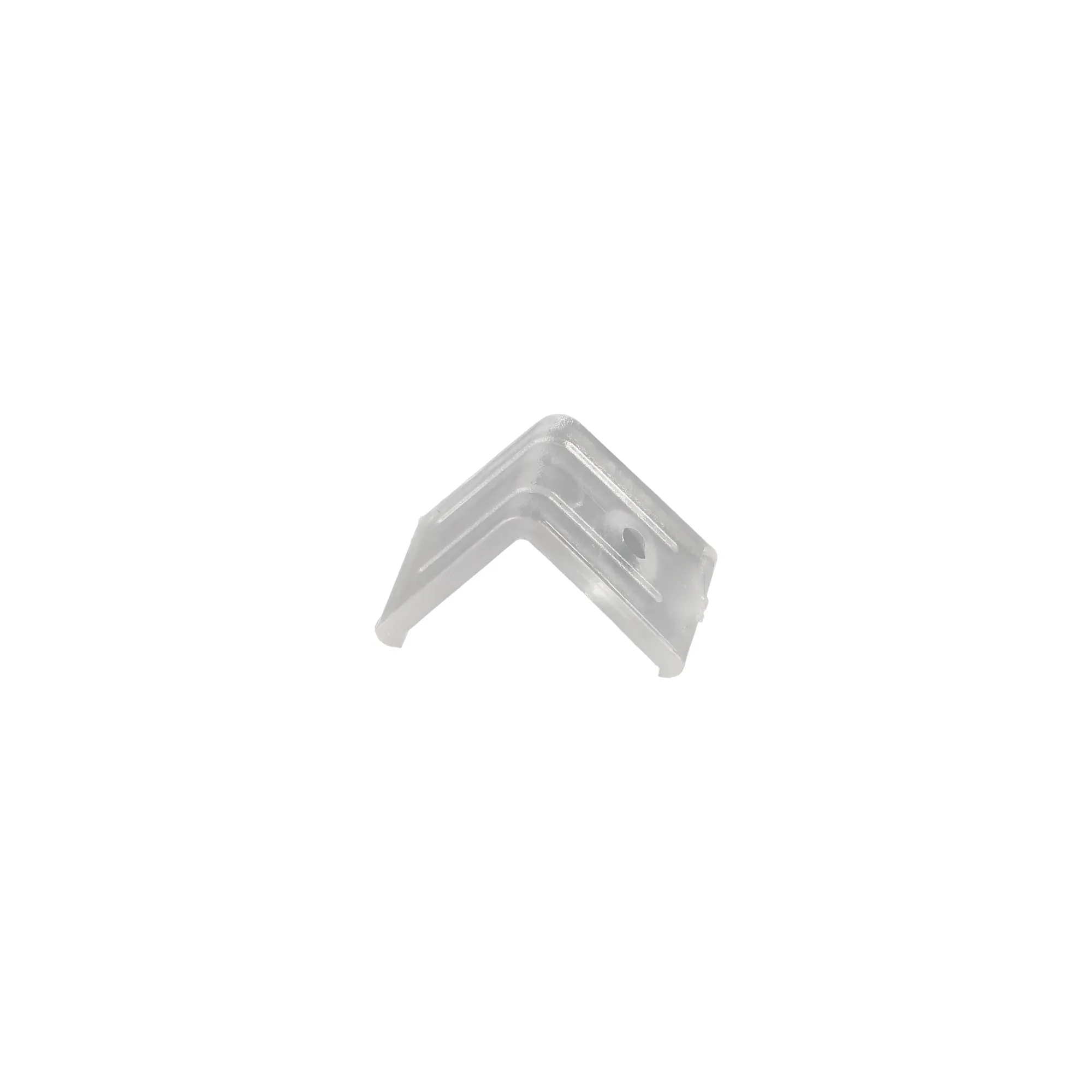 M7419  Tiras 18mm x 18mm Transparent PC Corner Profile Fixing Clip With Hole (1pc) for M7417 / M7418